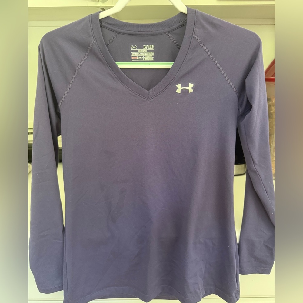 Under Armour Blue/Purple V-Neck Top